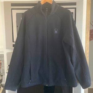 Spider Core Sweater full zip up- XL solid black like new